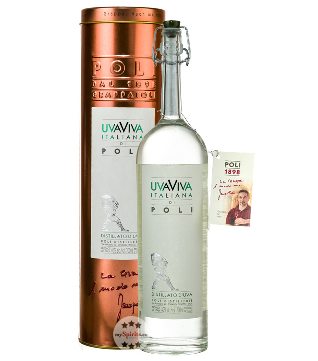 Poli UvaViva Italiana Traubenbrand (40 % vol., 0,7 Liter) von Poli Distillerie