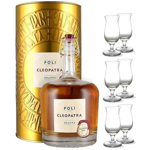 POLI GRAPPA DI CLEOPATRA AMARONE ORO 70 CL IN BOX MIT 6 NANO GLÄSERN von Axppin