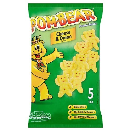 Pom-Bär Käse und Zwiebelgeschmack Kartoffelsnacks 15g (5 Stück) von Pom Bear