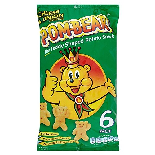 Pom-Bär Potato Snacks - Cheese & Onion (6x19g) - Packung mit 6 von Pom Bear