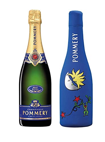 Pommery Brut Royal Champagner mit kühlender Neopren Icejacket Matta Mond (1 x 0.75 l) (Packung mit 6) von Pommery