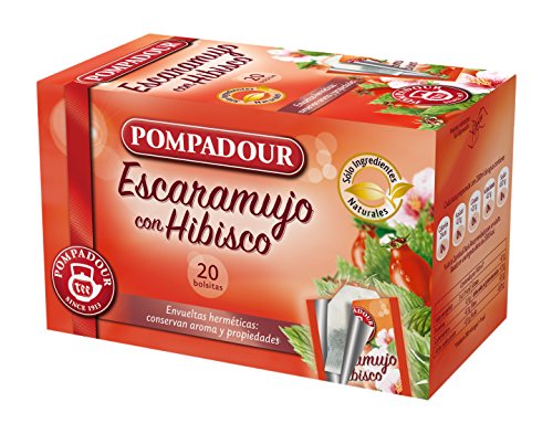 Pompadour - Tee Hagebutte mit Hibiskus - Pack 20 Beutel von Pompadour