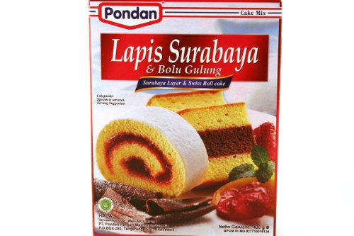 Cake Mix Swiss Roll (Lapis Surabaya & Bolu Gulung) – 400 ml (1 Stück) von Pondan