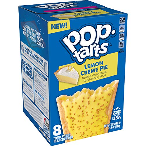 Pop-Tarts Toaster-Gebäck, Frühstücks-Speisen, gebacken in den USA, Frosted Lemon Cream Pie, 383 ml Box (8 Toaster-Gebäck) von Pop Tarts