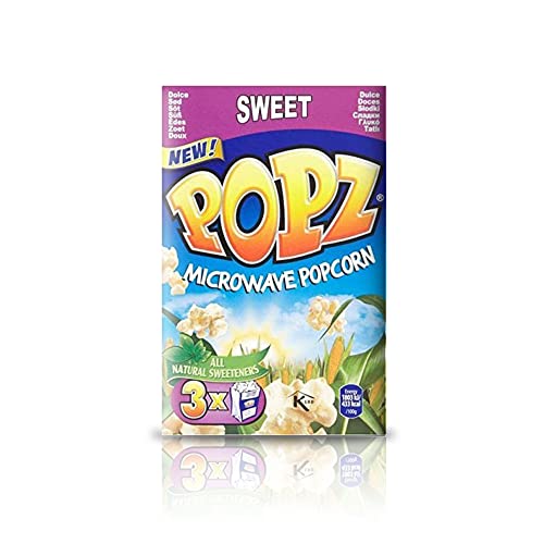 PopZ Mikrowellen-Popcorn-Süßigkeiten 3 x 90 g, 4 Stück von PopZ