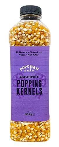 Popcorn Mais - Kernel Flasche 859 g, Machen Sie Ihr eigenes Popcorn, vegan, glutenfrei, gentechnikfreie Maiskerne von Popcorn Shed