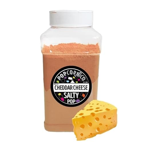 Cheddar Käse Geschmacksulver 500 g – Salty Pop, Perfekt für Popcorn, Chips, Kartoffelspiralen von Popcornico