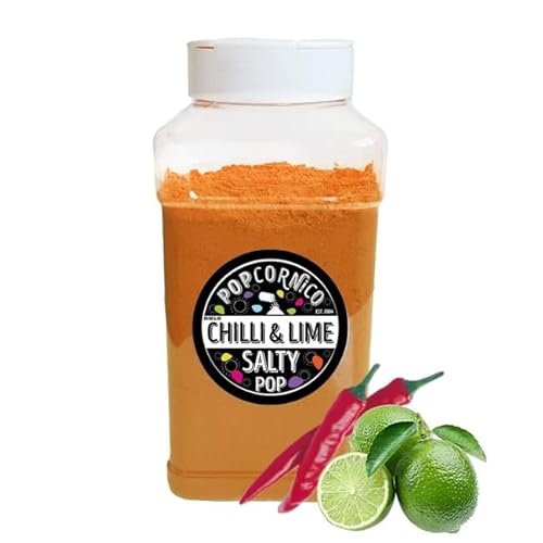 Chilli & Limette Gewürzpulver 500 g – Salty Pop, Perfekt für Popcorn, Chips, Kartoffelspiralen von Popcornico