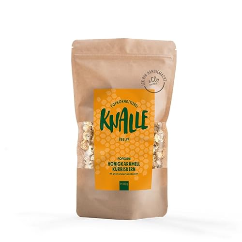 Popkornditorei Knalle GmbH Popkorn mit Kürbiskern und Honigkaramell - süß und knusprig - Kino Snacks » Popcorn besser als im Kino « Caramell Süßigkeit 100 g von Popkornditorei Knalle