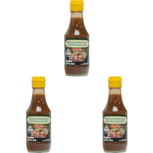 POR KWAN - Würziger Thai-Salat Dressing - (1 X 200 ML) (Packung mit 3) von Por Kwan