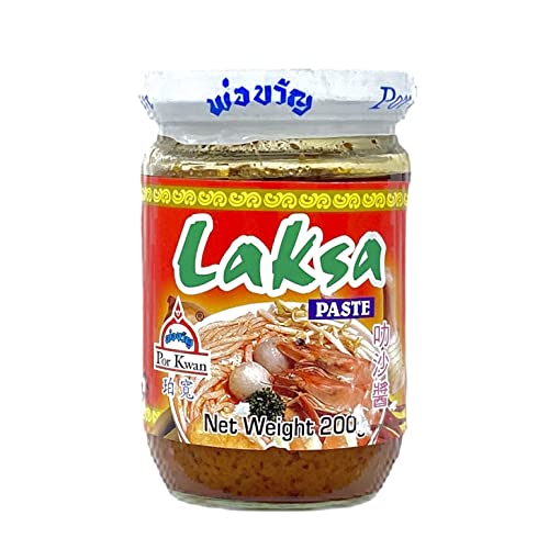 Por Kwan Laksa Paste, Kokosnuss, Chili, 200 ml, 4 Stück von Por Kwan