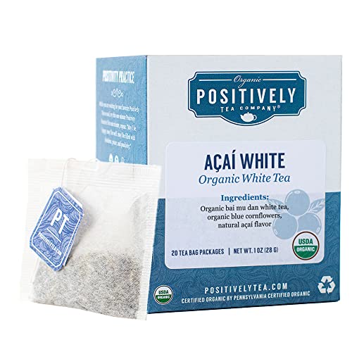 Organic Positively Tea Company Açaí Teebeutel, Weiß, 20 Stück von Positively Tea