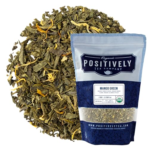 Organic Positively Tea Company Mangogrün, grüner Tee, lose Blätter, 473 ml von Positively Tea