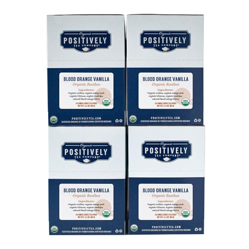 Organic Positively Tea Company Rooibos-Tee, Blutorange, Vanille, K-Cup kompatibel, 96 Kapseln von Positively Tea