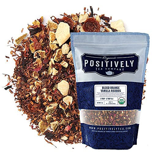 Organic Positively Tea Company Rooibos-Tee, Blutorange, Vanille, lose Blätter, 473 ml von Positively Tea