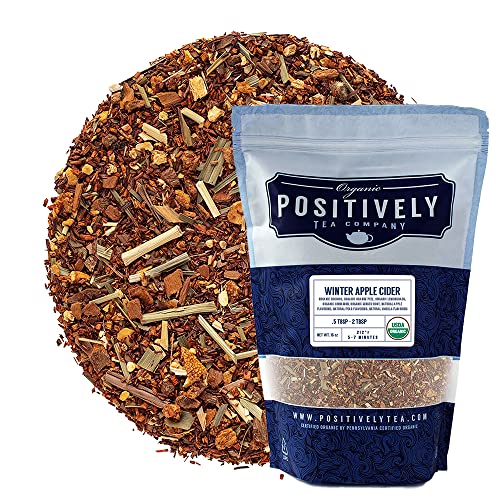 Organic Positively Tea Company Rooibos-Tee, für den Winter, Apfelwein, lose Blätter, 473 ml von Positively Tea