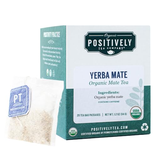 Organic Positively Tea Company Yerba Mate Teebeutel (ungetraucht), 20 Stück von Positively Tea