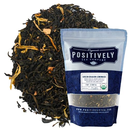 Positively Tea Company, Organic Green Dragon Limonade, Grüner Tee, Loseblatt, USDA Organic, 0,5 kg Beutel von Positively Tea