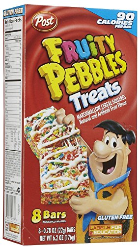 Post Fruity Pebbles & Marshmallow, Müsliriegel, Leckerlis, 3 Stück, 8 Stück von Post