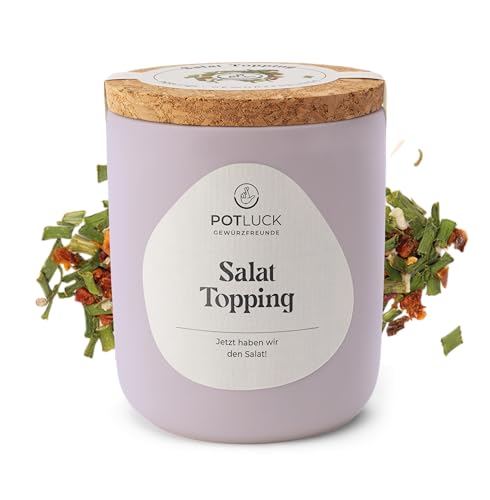 POTLUCK I Salat Topping I Kräuter für aromatisches Dressing, Salat-Gewürz I 45 g im Keramiktopf I Gesunde Ernährung, Lecker Essen für zu Hause von Potluck Gewürzfreunde