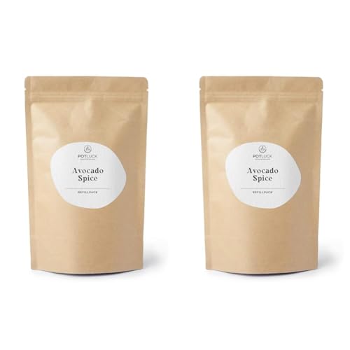 Potluck | Refill Avocado Spice | Gewürzmischung im Refillpack | 80g | Vegan, glutenfrei und mit natürlichen Inhaltsstoffen (Packung mit 2) von Potluck Gewürzfreunde