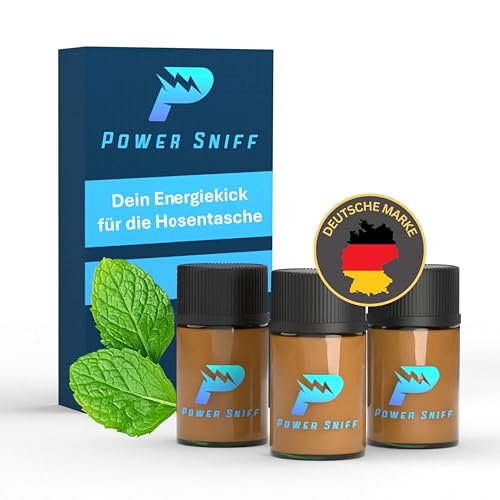 Power Sniff 3er Pack | Energy Sniff aus Deutschland | Fokussiert & Wach | effektive Alternative zum Energy Drink | Über 120 Sniffs von Power Sniff