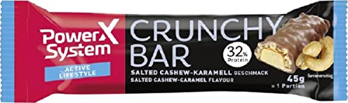 Power System Crunchy Bar Protein Riegel Cashew Karamell, 45 g von Power System