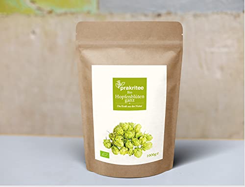 BIO Hopfenblüten ganz 1000g (2X500g) | Hopfenblütentee | Hopfenblüten ganz | ORGANIC Hops cutted| DE-ÖKO-044 von Prakritee