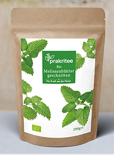 BIO Melissenblätter 200g | Melissenblätter geschnitten | Melissenblätter | Nachhaltig und biologisch angebauten Melisse | ORGANIC Lemon balm leaves cutted | DE-ÖKO-044 von Prakritee