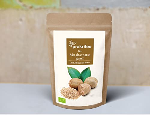 BIO Muskatnuss ganz 50 Stück | Muskatnuss | Bio Muskat | ORGANIC Nutmeg Whole| Gewürz | Spices | DE-ÖKO-044 von Prakritee