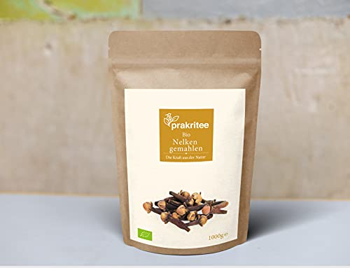 BIO Nelken gemahlen 1000g | Nelken Pulver | Nachhaltig und biologisch angebaut | Gewürz | ORGANIC Cloves grounded | Spices | DE-ÖKO-044 (1000g) von Prakritee