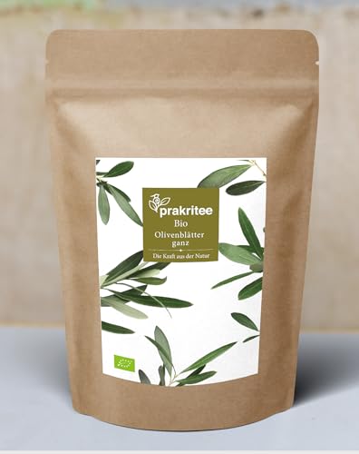 BIO Olivenblätter ganz 100g Biologisch angebauten Olivenblätter Tee Herbal Tea ORGANIC Olive leaves whole DE-ÖKO-044 von Prakritee