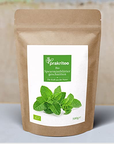 BIO Spearmintblätter 500g | Kräutertee | Spearmint-Tee | ORGANIC Spearmint leaves cutted | DE-ÖKO-044 | LOT: 94806 von Prakritee