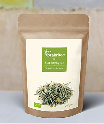 BIO Zitronengras 200g | Zitronengras | Traditionelle Art angebaut | Nachhaltig und biologisch angebaut | ORGANIC Lemongrass | Kräutertee | Herbal tea | DE-ÖKO-044 von Prakritee