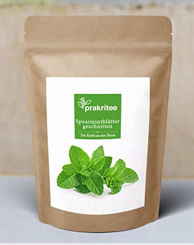 Prakritee Spearmintblätter 200g | Kräutertee | Spearmint-Tee | Spearmint leaves cutted von prakritee