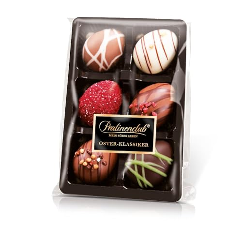 Pralinenbote - Oster-Klassiker mit 6 handgefertigten Pralinen Eiern deutscher Chocolatiers, das Pralinen Geschenk zu Ostern, 70g (Ostern, 6 Pralinen) von Pralinenclub