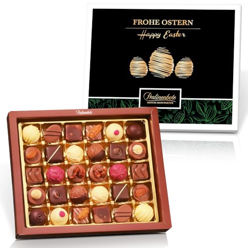 Pralinenbote – Pralinenwelt Klassiker mit 30 handgefertigten Pralinen deutscher Chocolatiers, das Pralinen Geschenk zu Ostern, 375g von Pralinenclub