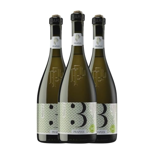 Prapian Presa Nº 3 Spago Frizzante Glera Asolo Prosecco 75 cl Weißer Sekt (Karton mit 3 Flaschen von 75 cl) von Prapian