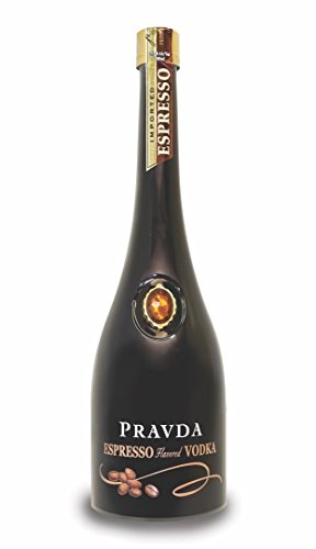 Pravda Vodka Espresso 0,7l Flasche - 6-fach destillierter Wodka aus Polen mit Espressogeschmack von Prawda