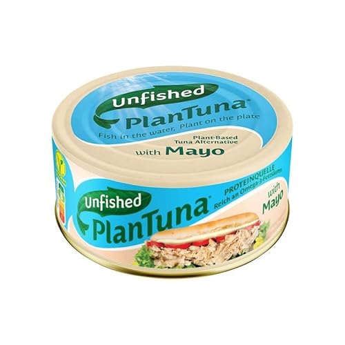 Unfished - Vegane Thunfischkonserven - PlanTuna in Mayo - 150g (125g Abtropfgewicht) | Omega 3 aus Algen von Prefera Foods