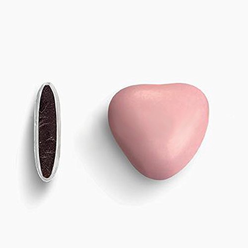 Herzdragees rosa 500 g (ca. 250-275 Stück) - Gastgeschenke Hochzeit Bonboniere Candy Bar Give Aways - Schokolinsen Herz Schokodragees Schokoherzen Schokoladenherzen - Alternative zu Hochzeitsmandeln von Premium Weddings