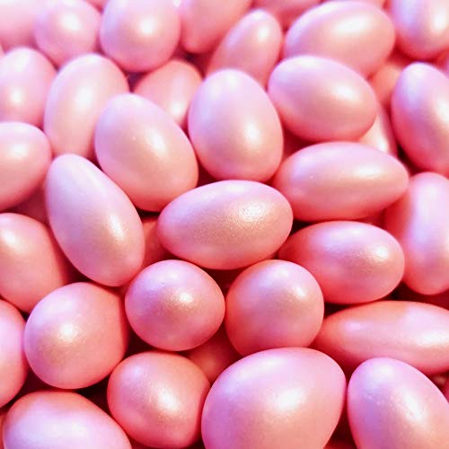 Hochzeitsmandeln Perlglanz 1 kg - Gastgeschenk Hochzeit Bonboniere Give Away Zuckermandeln glänzend - griechische Koufeta für italienische Confetti französische Dragees, Farbe:Rosa Perlglanz von Premium Weddings