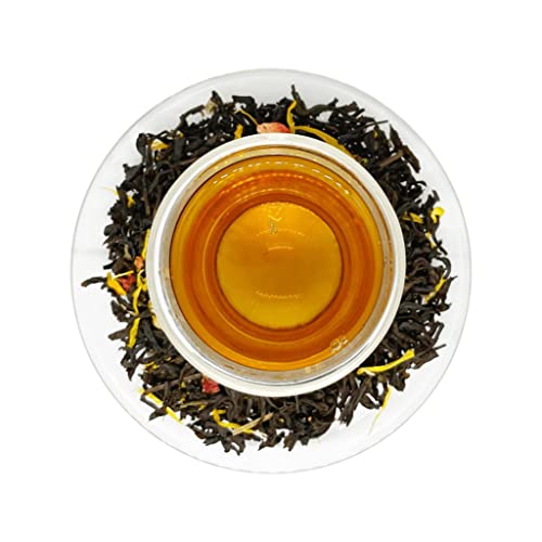PremiumTEE Schwarzer aromatisierter Tee Schwarzer Tee Erdbeeren mit Sahne (100g) von PremiumTEE