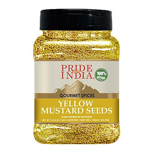 Pride Of India - Organic Indian Spice Pack (Organic Yellow Mustard Seed Ganze (halbes Pfund)) von Pride Of India