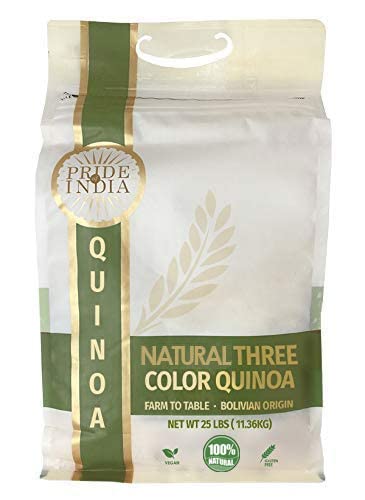 Royal Bolivian Tricolor Quinoa - 25 Pfund Bulk Bags - weiß rot schwarz Quinoa Mischung (1:3 jeder) - Superb Value 250 Portionen von Pride Of India von Pride Of India