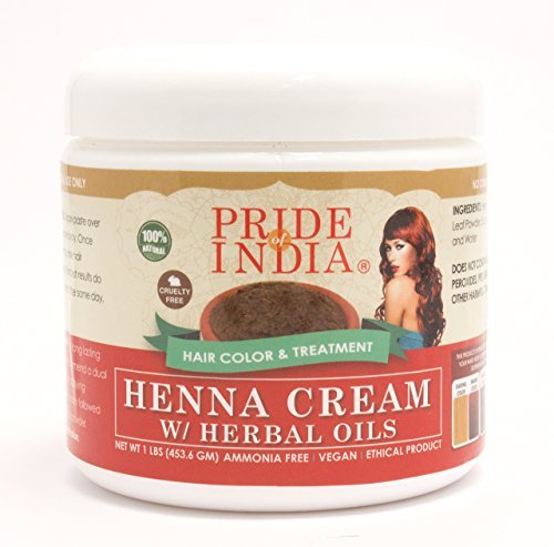 Stolz Indien - Kräuter Henna Haarfarbe Creme - Ein Pfund, 100% Natürlich - Keine Chemikalien / Farbstoffe von Pride Of India