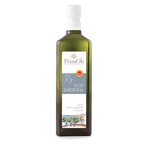 PrimOli Kaltgepresstes Olivenöl D.O.P. SARDEGNA von der italienischen Insel Sardinien, fruchtig, ideal zu hausgemachter Pasta und Lammbraten, 500 ml von PrimOli