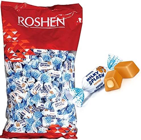 1 kg Milky Splash von Roshen Toffee-Bonbons mit Milchfüllung von Prima