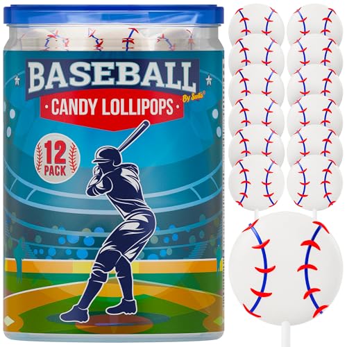 Lollipop in Baseball-Form, 12 Stück von Primary Colors Candy