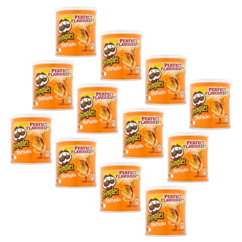 Pringles® | Pikanter Snack mit Paprikageschmack | Pikante Chips Paprika-Geschmacksglas - 12 x 40 Gr von Pringles